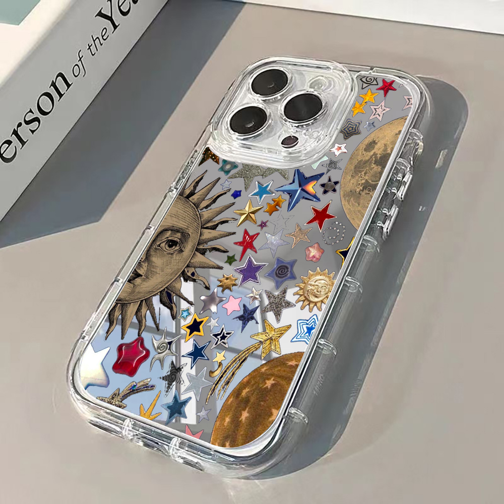 Tablet And Accessories Case - Celestial Gold Glitter Mirror Phone Case