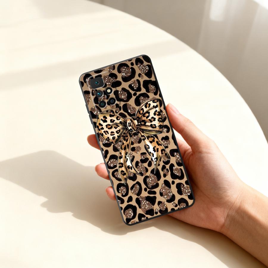 Tablet And Accessories Case - Leopard Letter Hearts Bow Case for