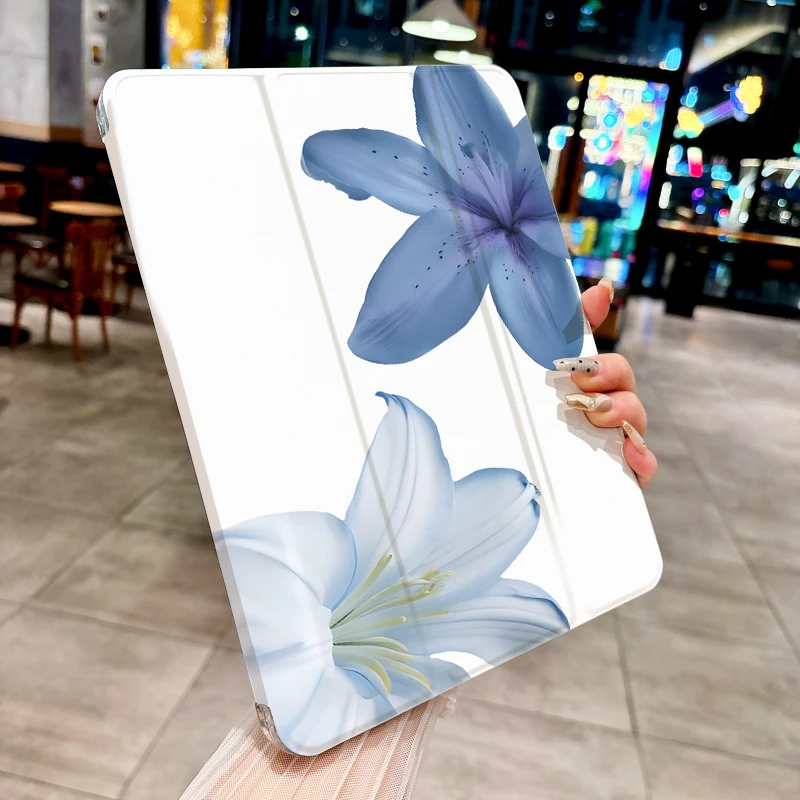Cool Tablet Accessories - Pure&noble/elegant&fragrant Lily PAD CASE For iPad