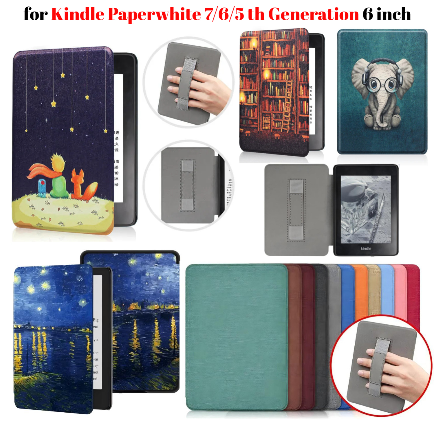 Kindle Tablet Accessories - For Kindle Paperwhite 7th 6th 5th
