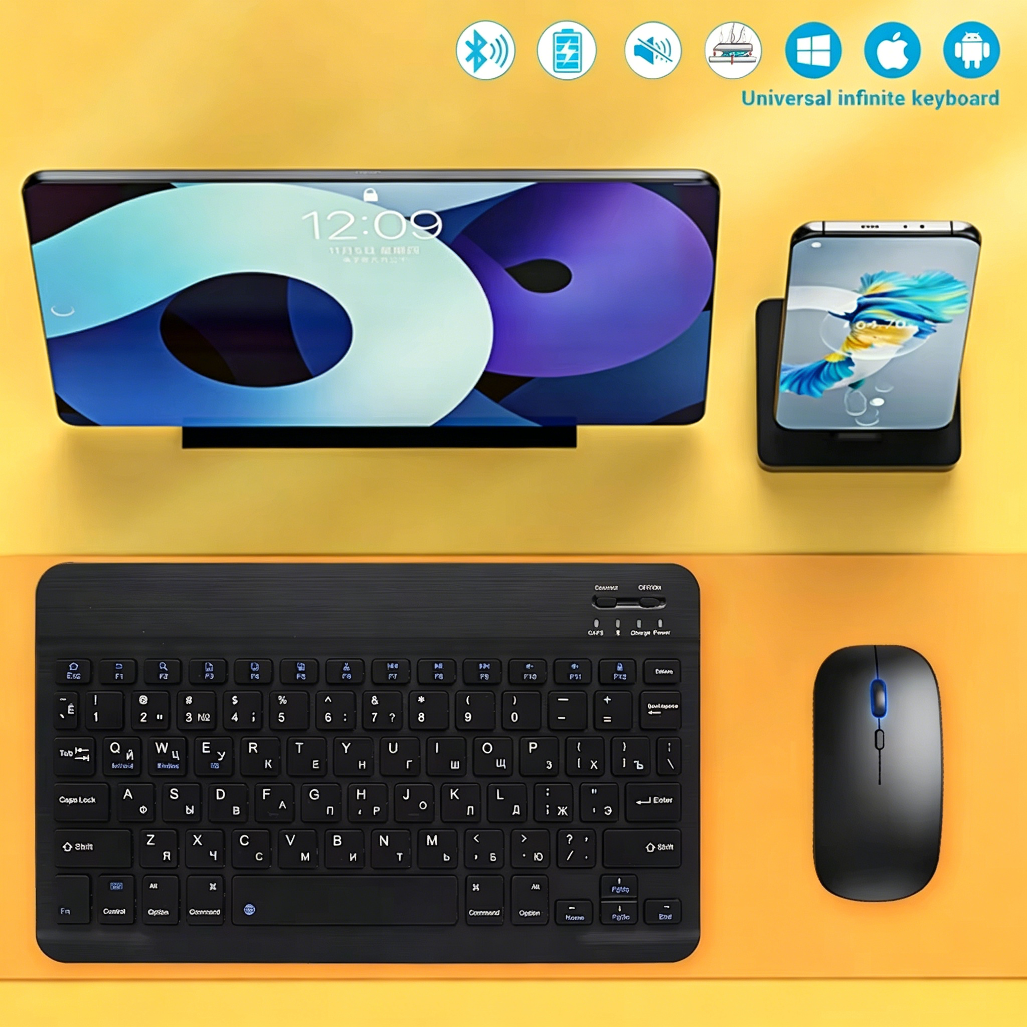 Bluetooth Wireless Keyboard Un - Tablet Accessories Keyboard บทวิจารณ์และราคา