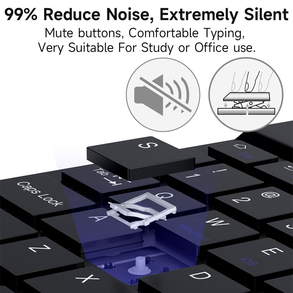 Bluetooth Keyboard for IOS And - Tablet Accessories Keyboard บทวิจารณ์และราคา