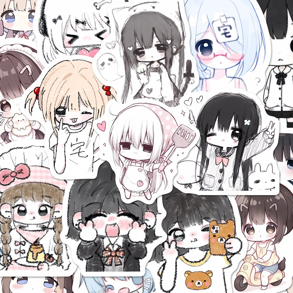 62PCS Cute Girl Graffiti Stick - Tablet Accessories For Girls บทวิจารณ์และราคา