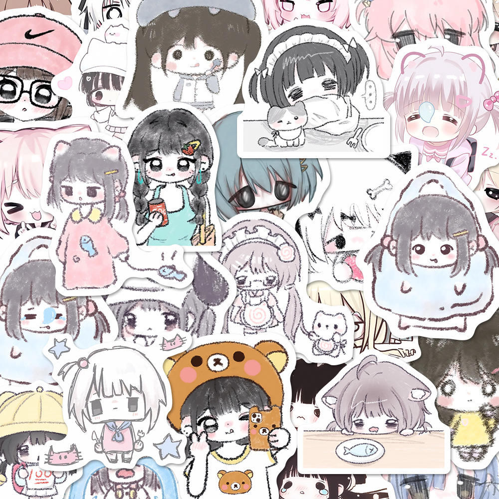 62PCS Cute Girl Graffiti Stick - Tablet Accessories For Girls บทวิจารณ์และราคา