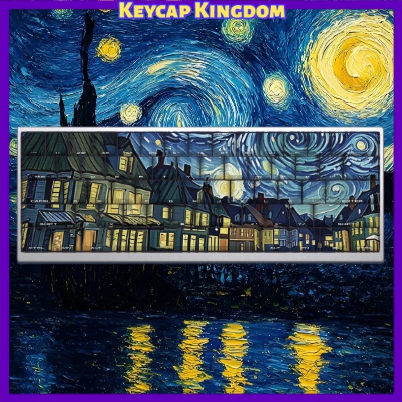 Van Gogh Starry Sky Theme Keyc - Tablet Accessories Keyboard บทวิจารณ์และราคา