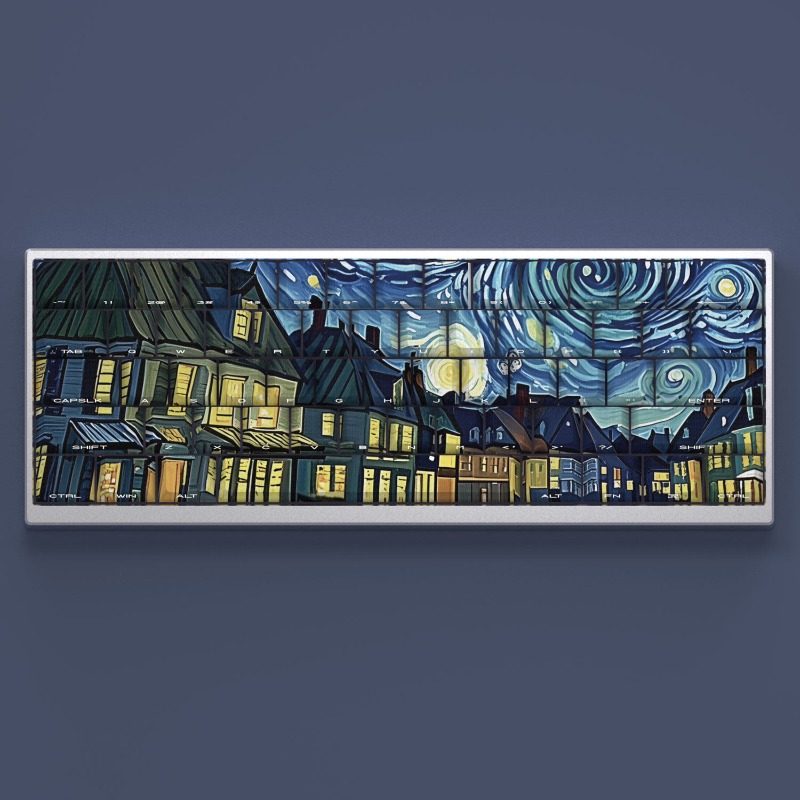 Van Gogh Starry Sky Theme Keyc - Tablet Accessories Keyboard บทวิจารณ์และราคา