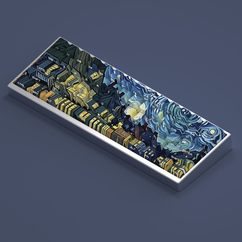 Van Gogh Starry Sky Theme Keyc - Tablet Accessories Keyboard บทวิจารณ์และราคา