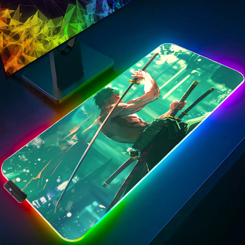 ONE PIECE Zoro Mouse Pad RGB G - Tablet Accessories Keyboard บทวิจารณ์และราคา
