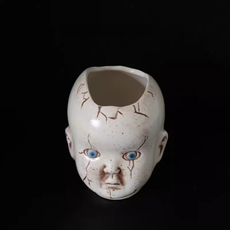 Horror themed doll head cerami - Tablet Reading Accessories บทวิจารณ์และราคา