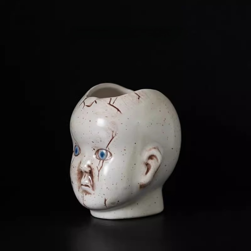 Horror themed doll head cerami - Tablet Reading Accessories บทวิจารณ์และราคา