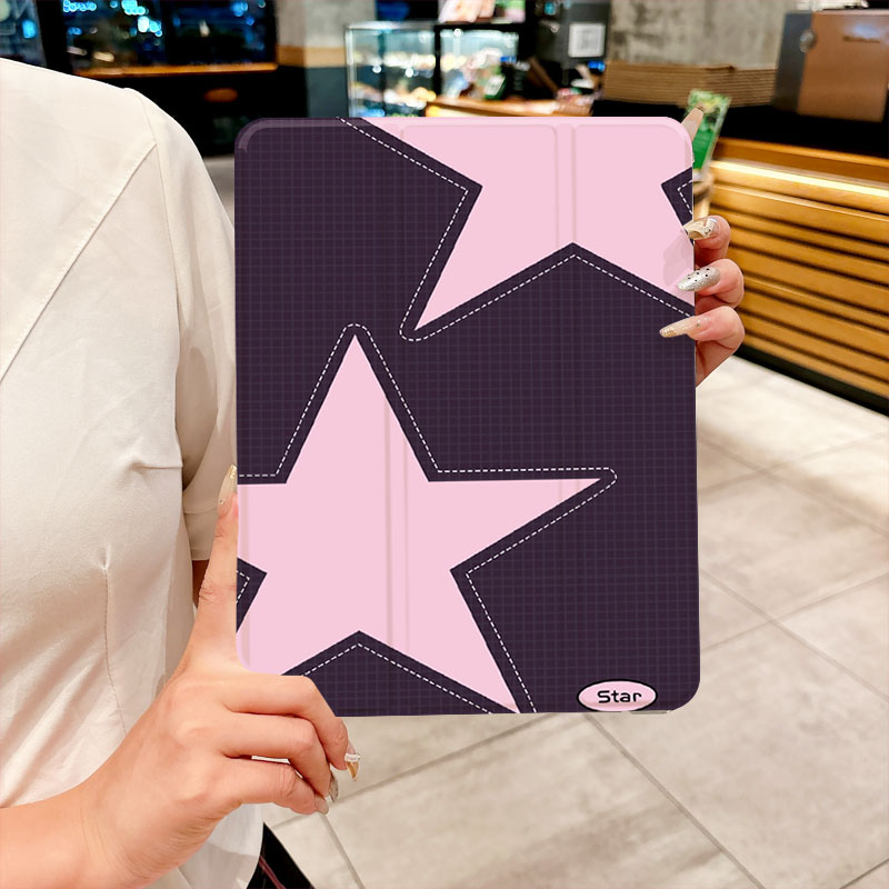 Simple purple star pattern tri - Cool Tablet Accessories บทวิจารณ์และราคา