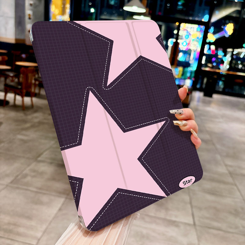 Simple purple star pattern tri - Cool Tablet Accessories บทวิจารณ์และราคา