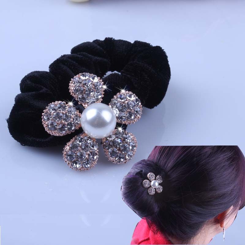 1 PC Black Velvet Scrunchies P - Tablet Accessories For Girls บทวิจารณ์และราคา