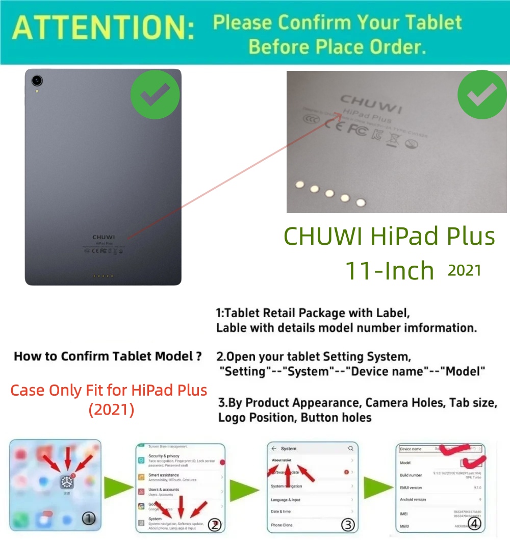 Flip Case for Chuwi Hipad Plus - Chuwi Tablet Accessories บทวิจารณ์และราคา