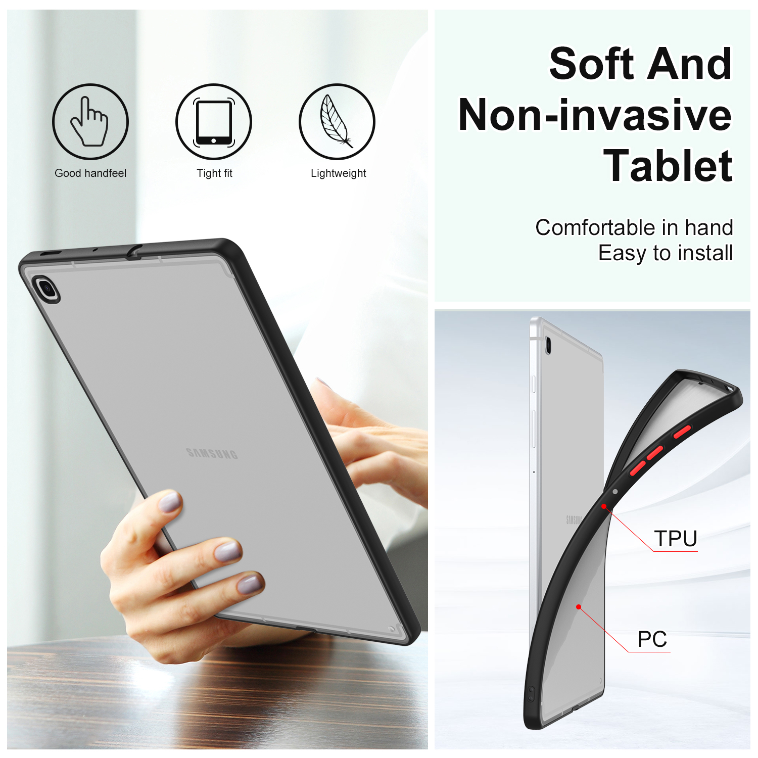 TPU Soft Back Case For Samsung - Tablet S9 Fe Accessories บทวิจารณ์และราคา