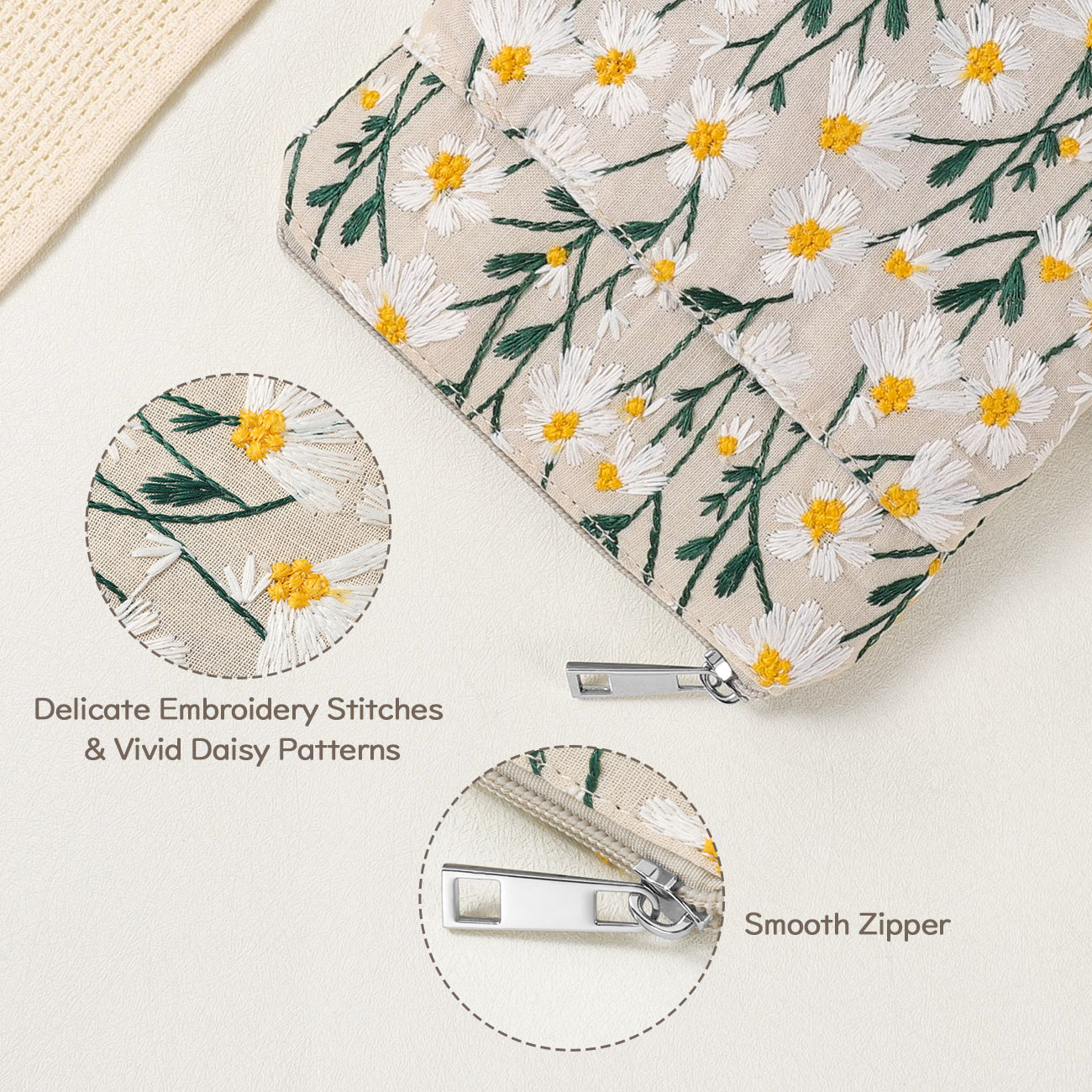 Embroidered Daisy Padded Sleev - Cool Tablet Accessories บทวิจารณ์และราคา