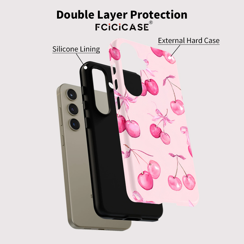 Fcicicase Cherry Pattern Phone - Tablet And Accessories Case บทวิจารณ์และราคา