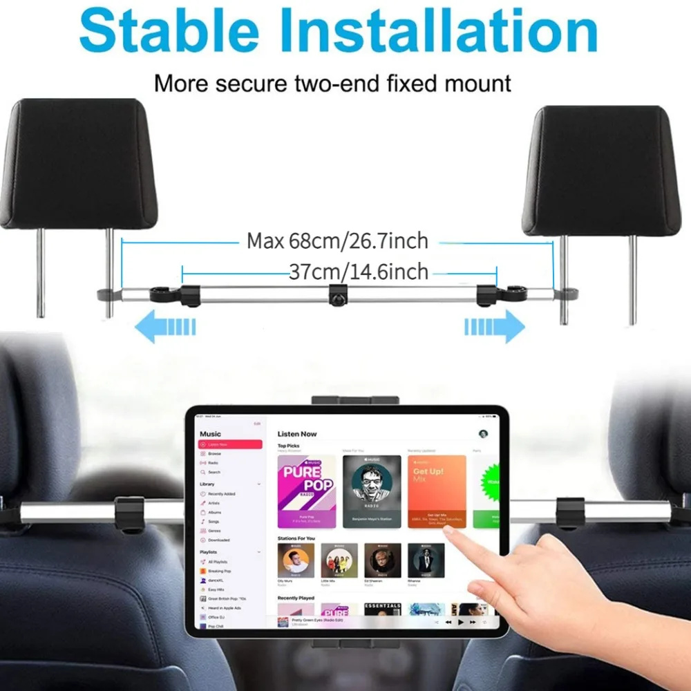 13'' Car Headrest Tablet Mount - Tablet Reading Accessories บทวิจารณ์และราคา