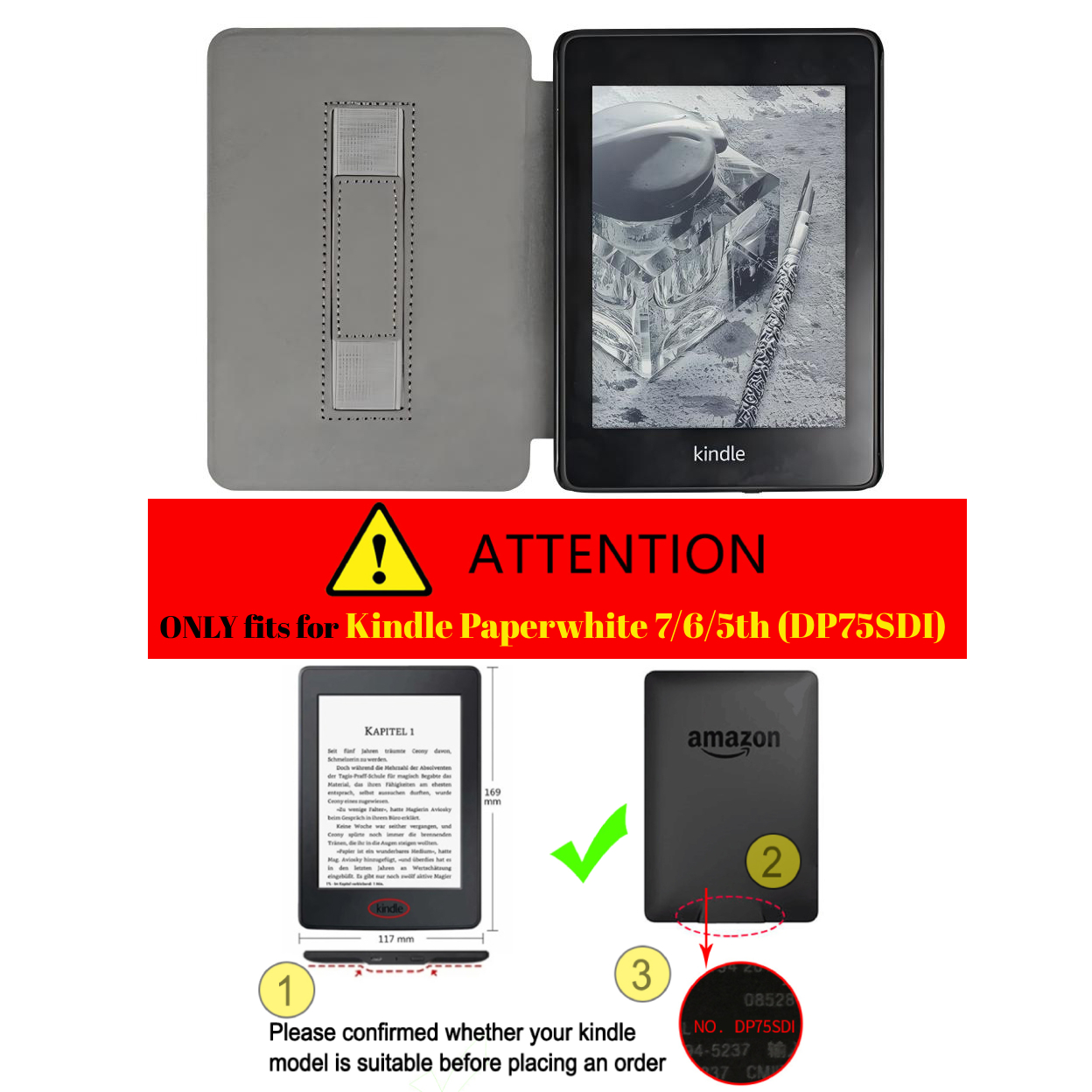 For Kindle Paperwhite 7th 6th  - Kindle Tablet Accessories บทวิจารณ์และราคา